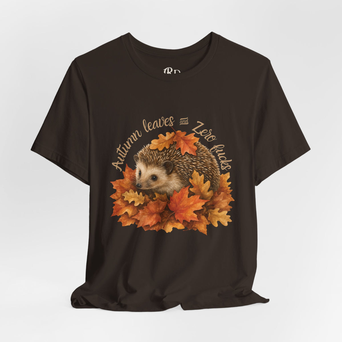 Autumn Leaves and Zero Fucks Hedgehog Fall T-Shirt