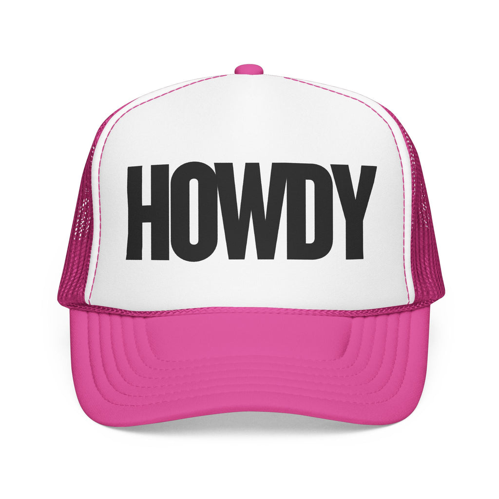 Howdy Trucker Hat — Retro Foam Mesh Cap