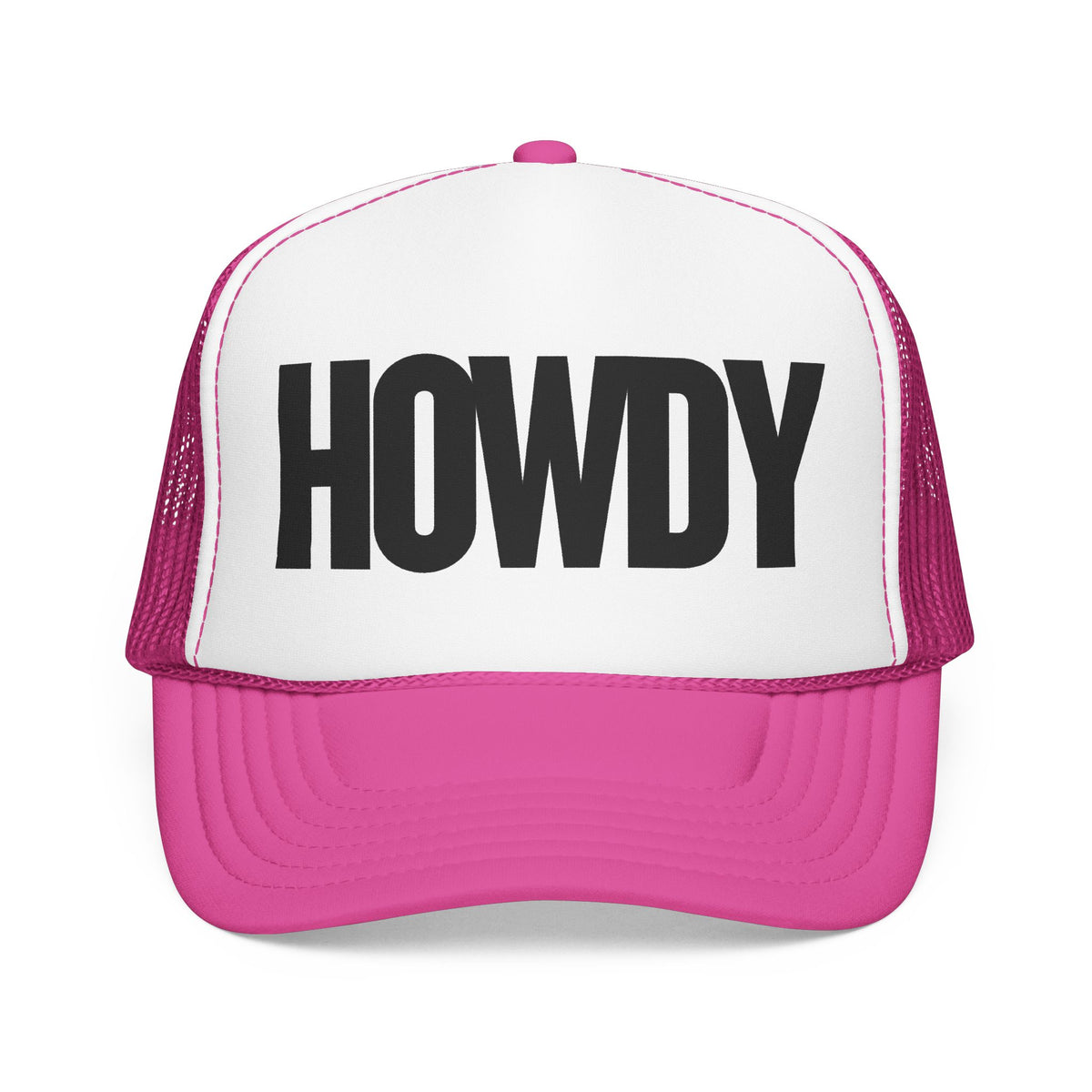 Howdy Trucker Hat — Retro Foam Mesh Cap