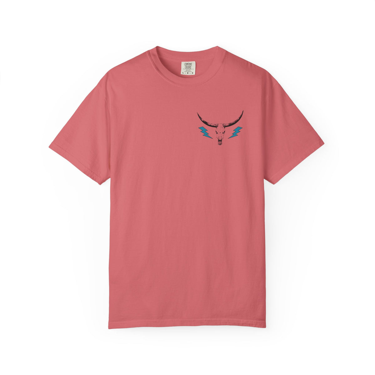 Raisin' Hell Skull Tee — Vintage Western Bull Skull T-Shirt (Front/Back)