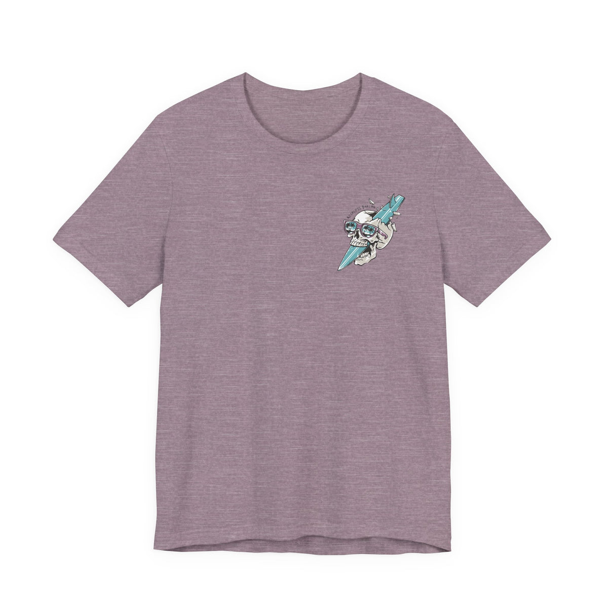 Skull Sunglasses Surfboard Tee — Retro Beach Skull Graphic T‑Shirt