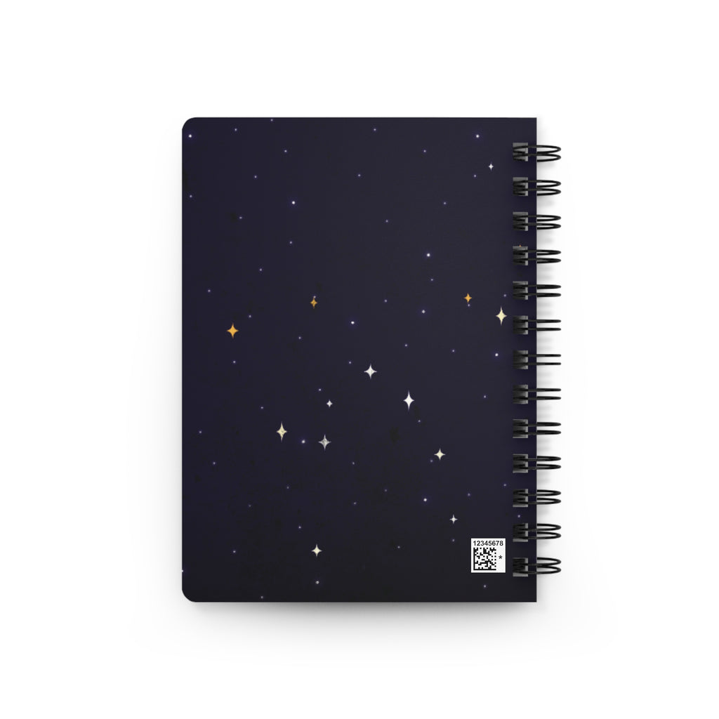 Midnight Confessions Spiral Journal — Night Sky Line Notebook for Late-Night Thoughts & Journaling