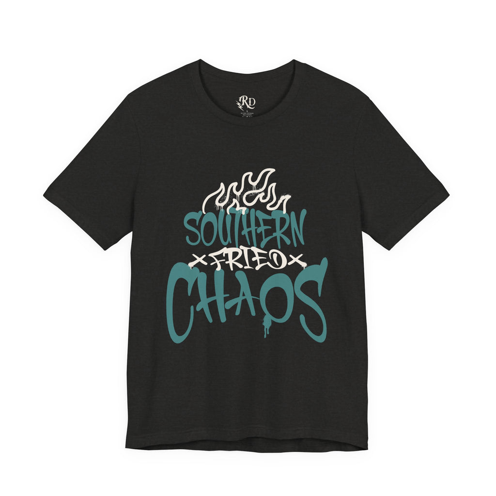 Southern Fried Chaos Tee — Graphic Black Short Sleeve Shirt