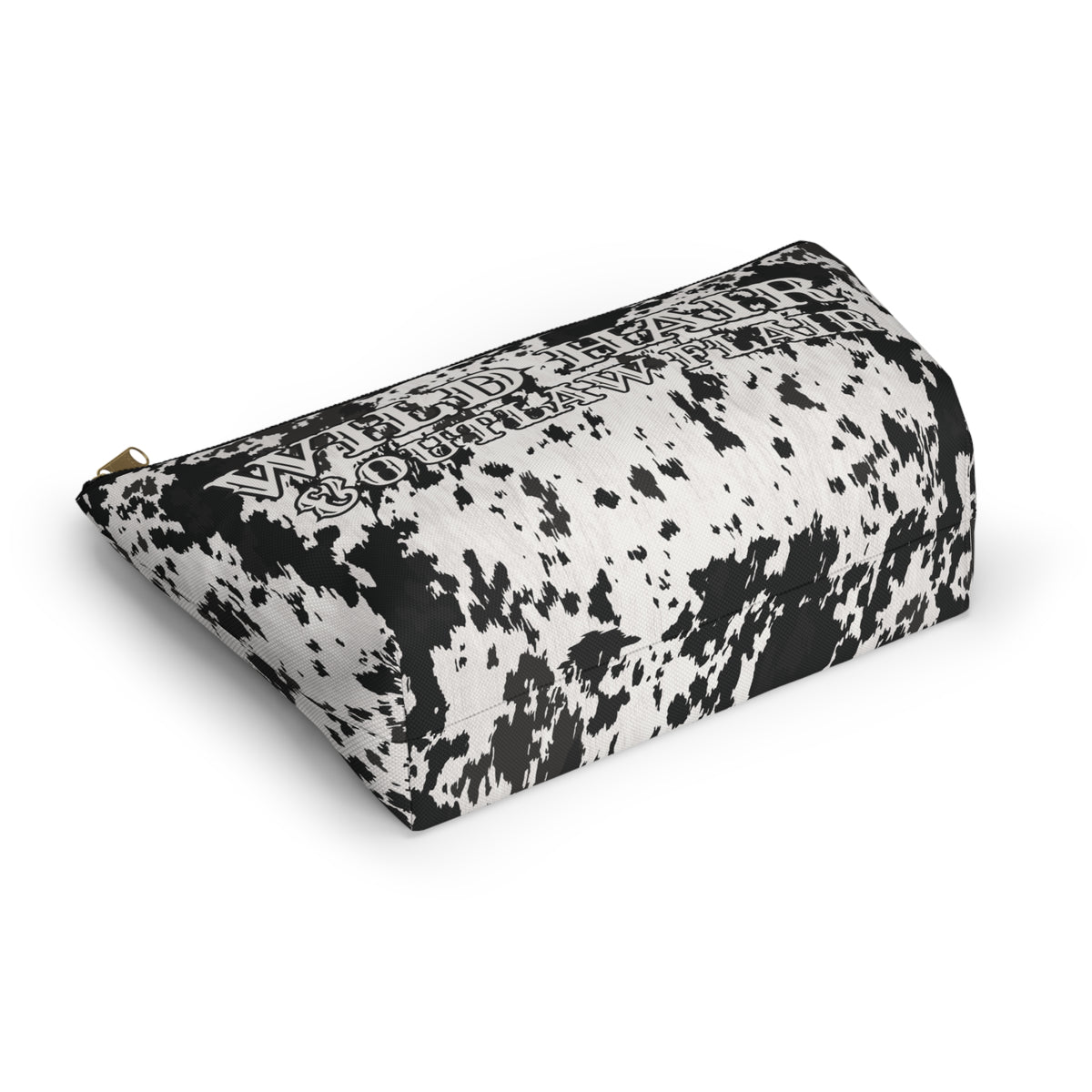 Accessory Pouch — Wild Hair Outlaw Flair Cowhide Makeup Bag