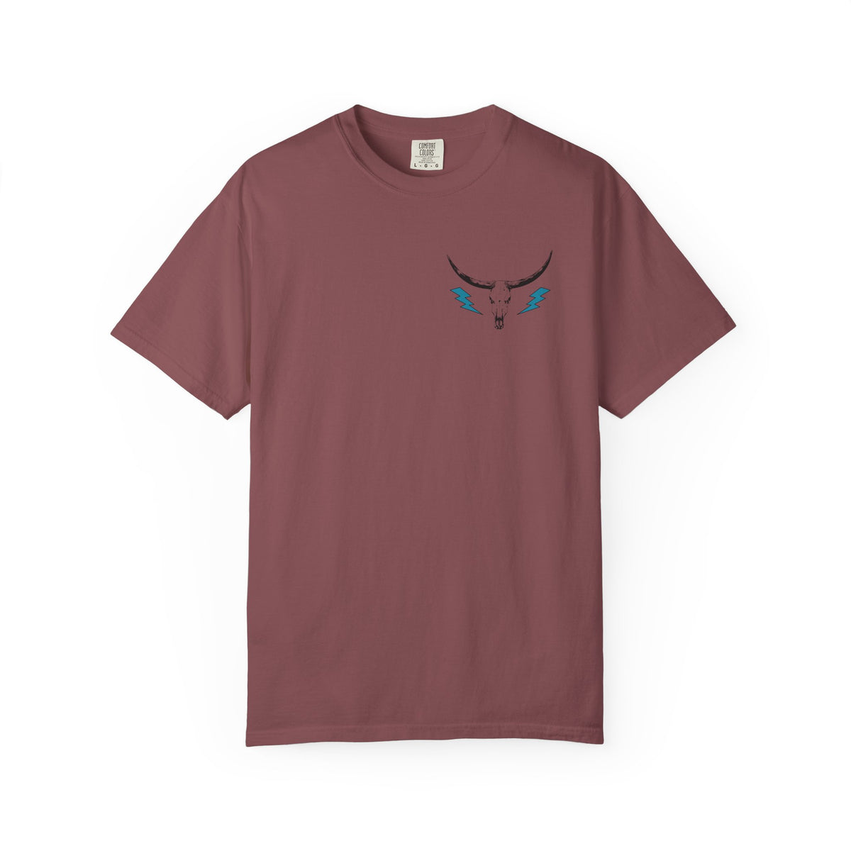 Raisin' Hell Skull Tee — Vintage Western Bull Skull T-Shirt (Front/Back)
