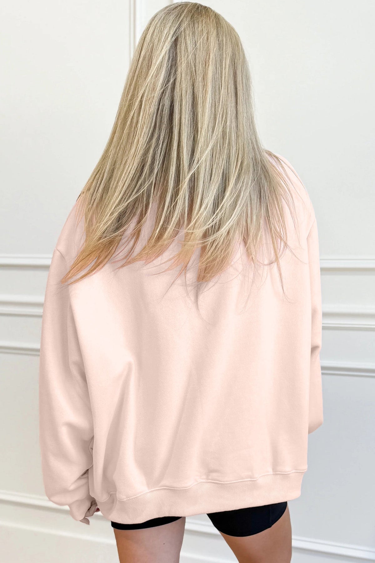 Oversized Blessed Embroidered Sweatshirt — Christian Faith Sweatshirt | Cozy Dopamine Fashion