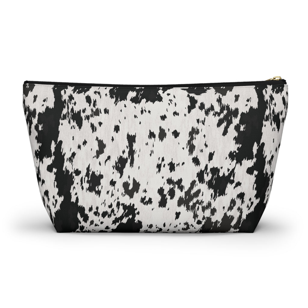 Accessory Pouch — Wild Hair Outlaw Flair Cowhide Makeup Bag