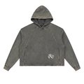 Reckless Darling Vintage Washed Frayed-Hem Hoodie