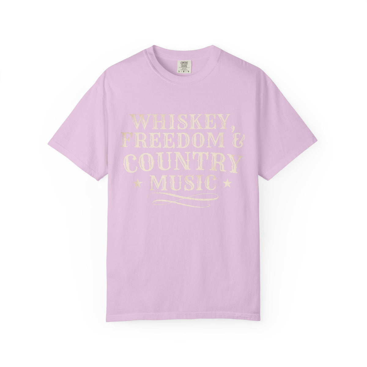 Country Music Graphic T-Shirt — "Whiskey, Freedom & Country Music" Tee
