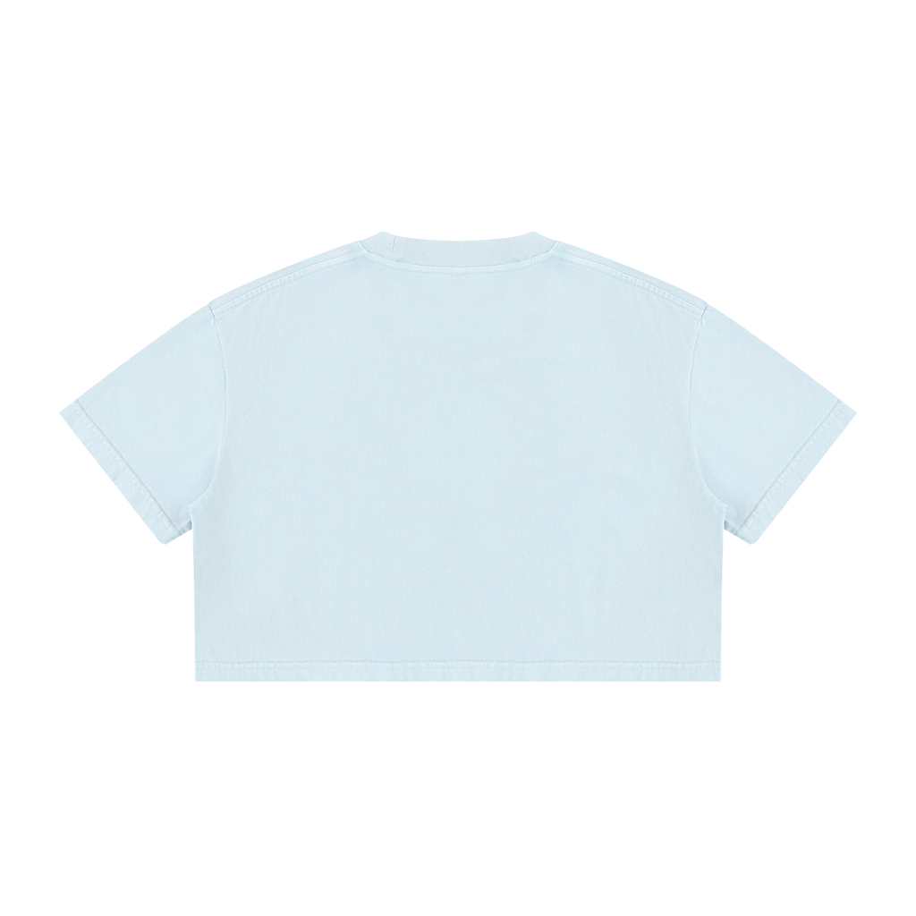 Tattoo's are Trashy Women's Mineral Wash Cotton Crop T-Shirt