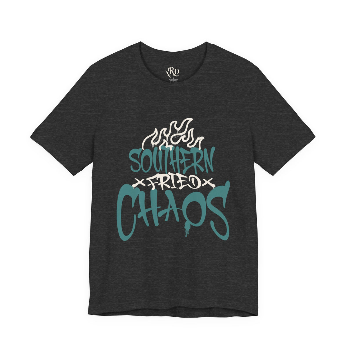 Southern Fried Chaos Tee — Graphic Black Short Sleeve Shirt