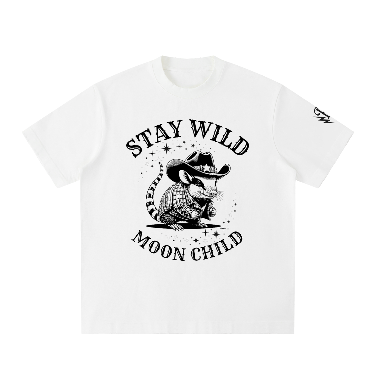 Stay Wild Moonchild Heavyweight Vintage Washed Frayed T-Shirt