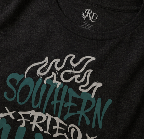 Southern Fried Chaos Tee — Graphic Black Short Sleeve Shirt
