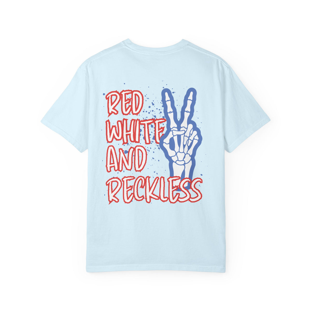 Red White and Reckless T-Shirt — Patriotic Peace-Sign Graphic Tee