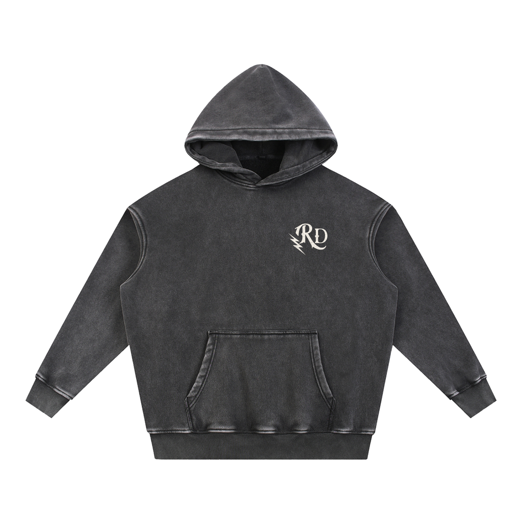 Sweetheart of the Underworld Snow Wash Fleece Oversize Hoodie