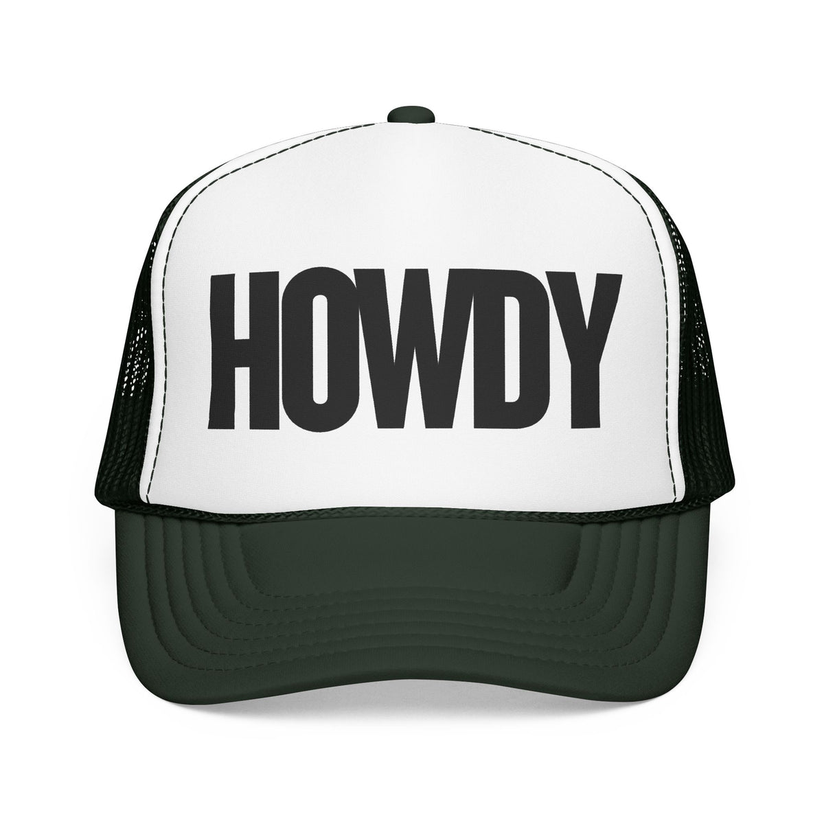 Howdy Trucker Hat — Retro Foam Mesh Cap