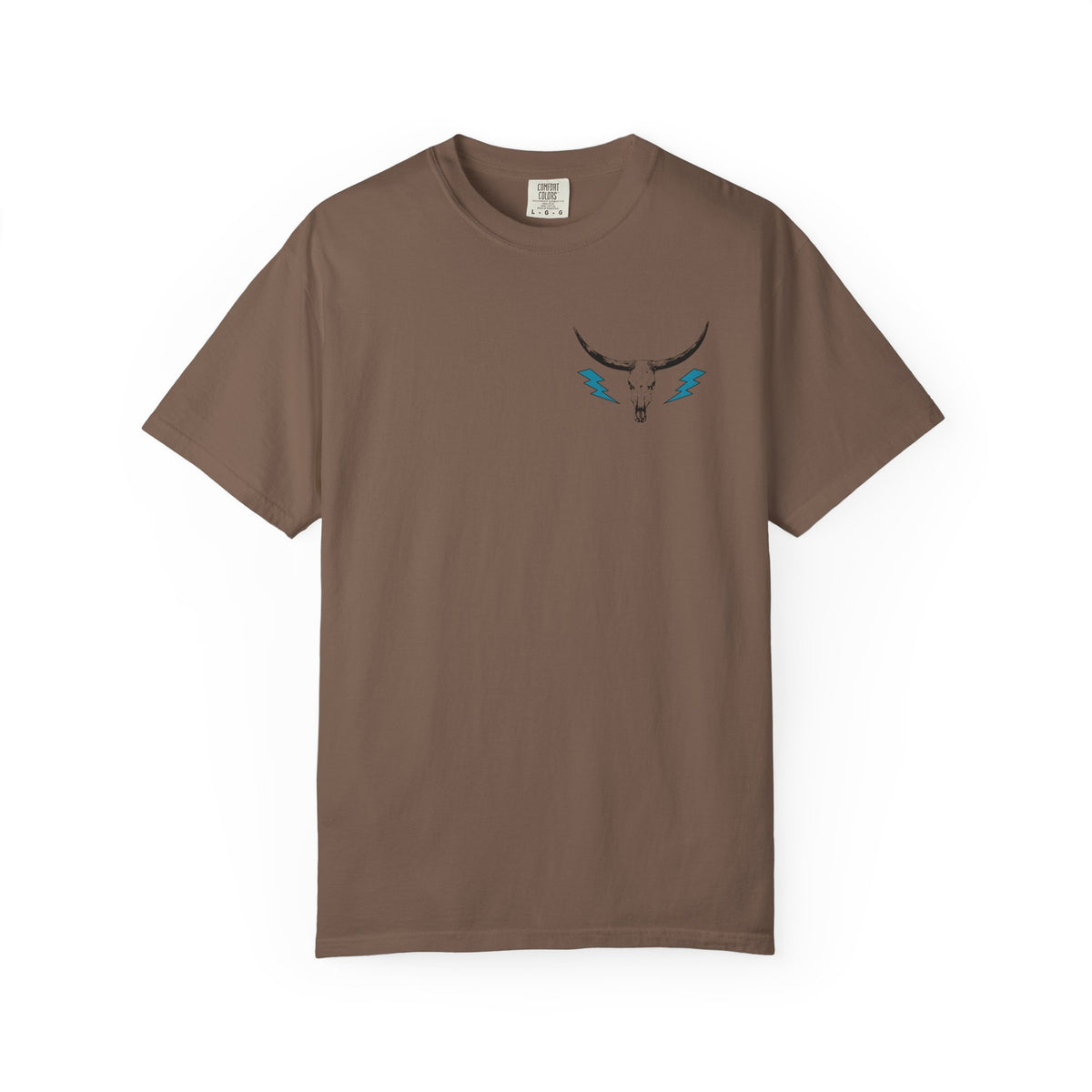 Raisin' Hell Skull Tee — Vintage Western Bull Skull T-Shirt (Front/Back)