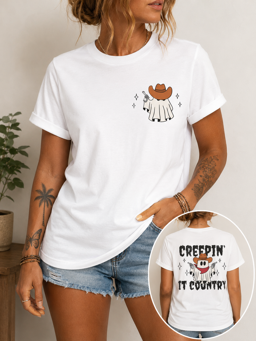 Creepin' It Country Tee — Cowboy Ghost Graphic T-Shirt