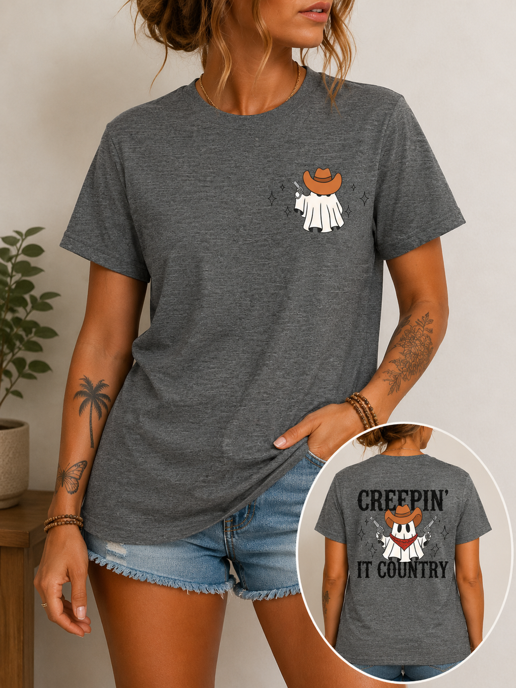 Creepin' It Country Tee — Cowboy Ghost Graphic T-Shirt