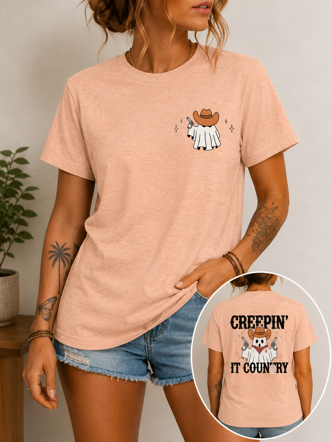 Creepin' It Country Tee — Cowboy Ghost Graphic T-Shirt