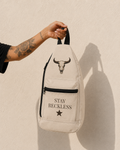Stay Reckless Sling Bag – Western Skull Crossbody Bag