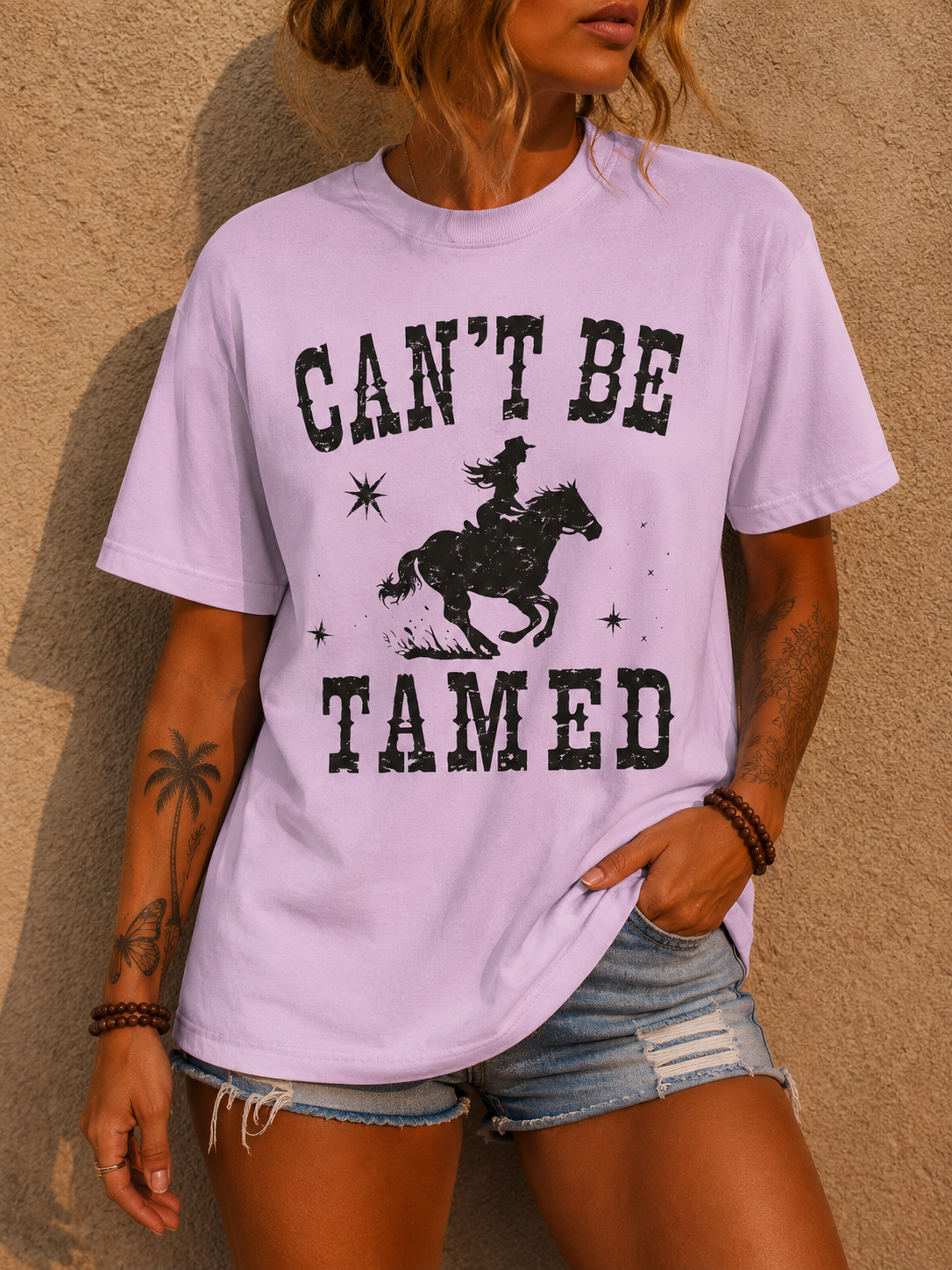 Can’t Be Tamed Western T-Shirt — Cowboy Horse Graphic Tee