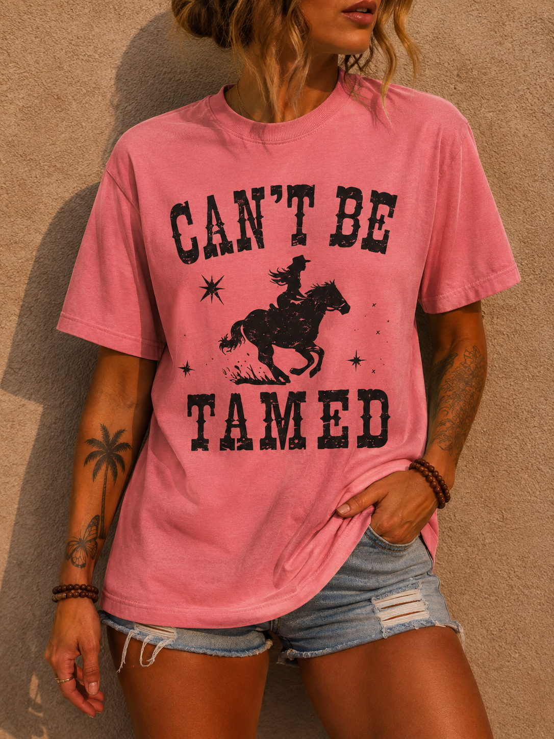 Can’t Be Tamed Western T-Shirt — Cowboy Horse Graphic Tee