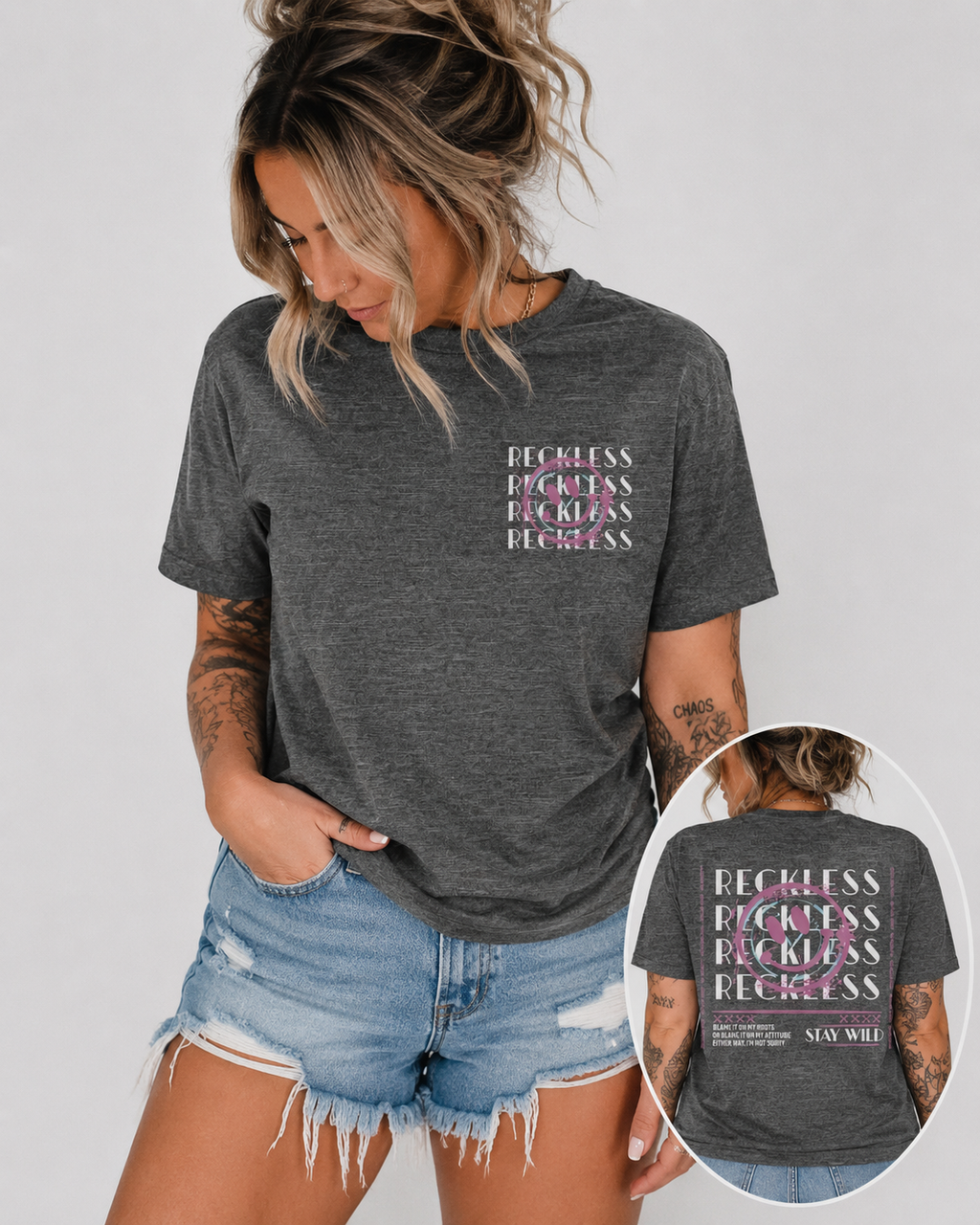 Reckless Graphic Tee — 'Stay Wild' Retro Skate-Inspired T-Shirt
