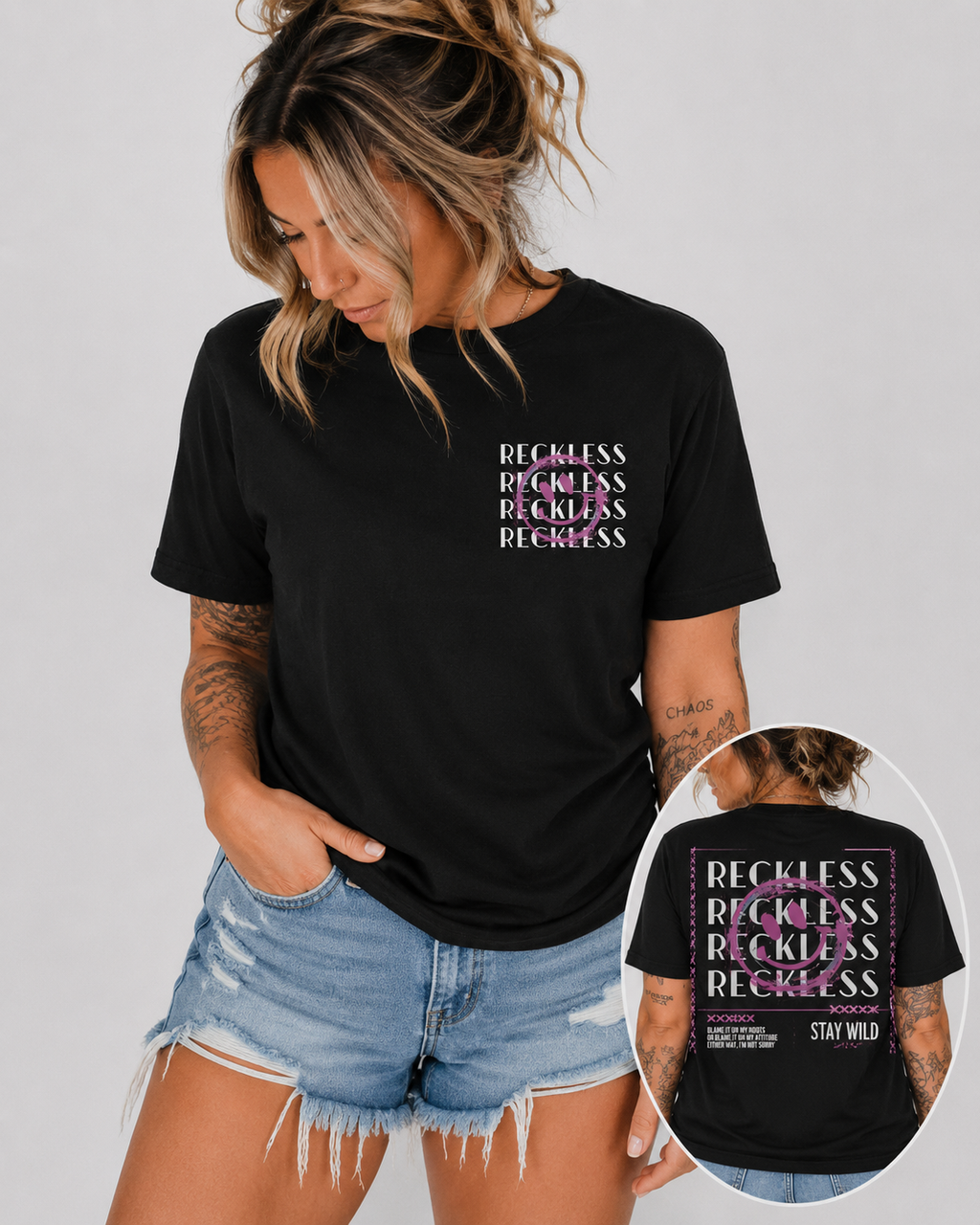 Reckless Graphic Tee — 'Stay Wild' Retro Skate-Inspired T-Shirt