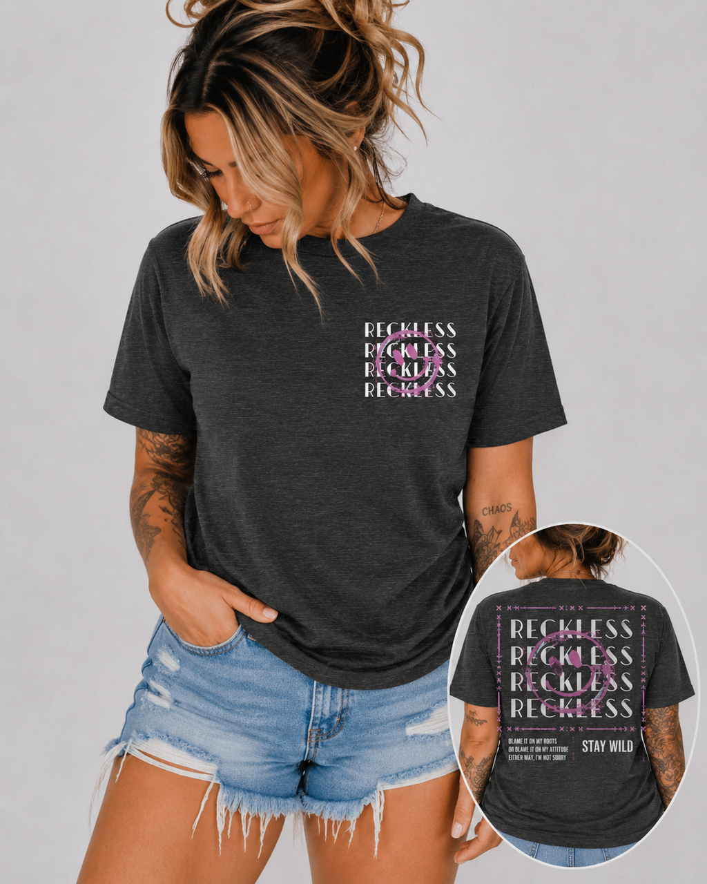 Reckless Graphic Tee — 'Stay Wild' Retro Skate-Inspired T-Shirt