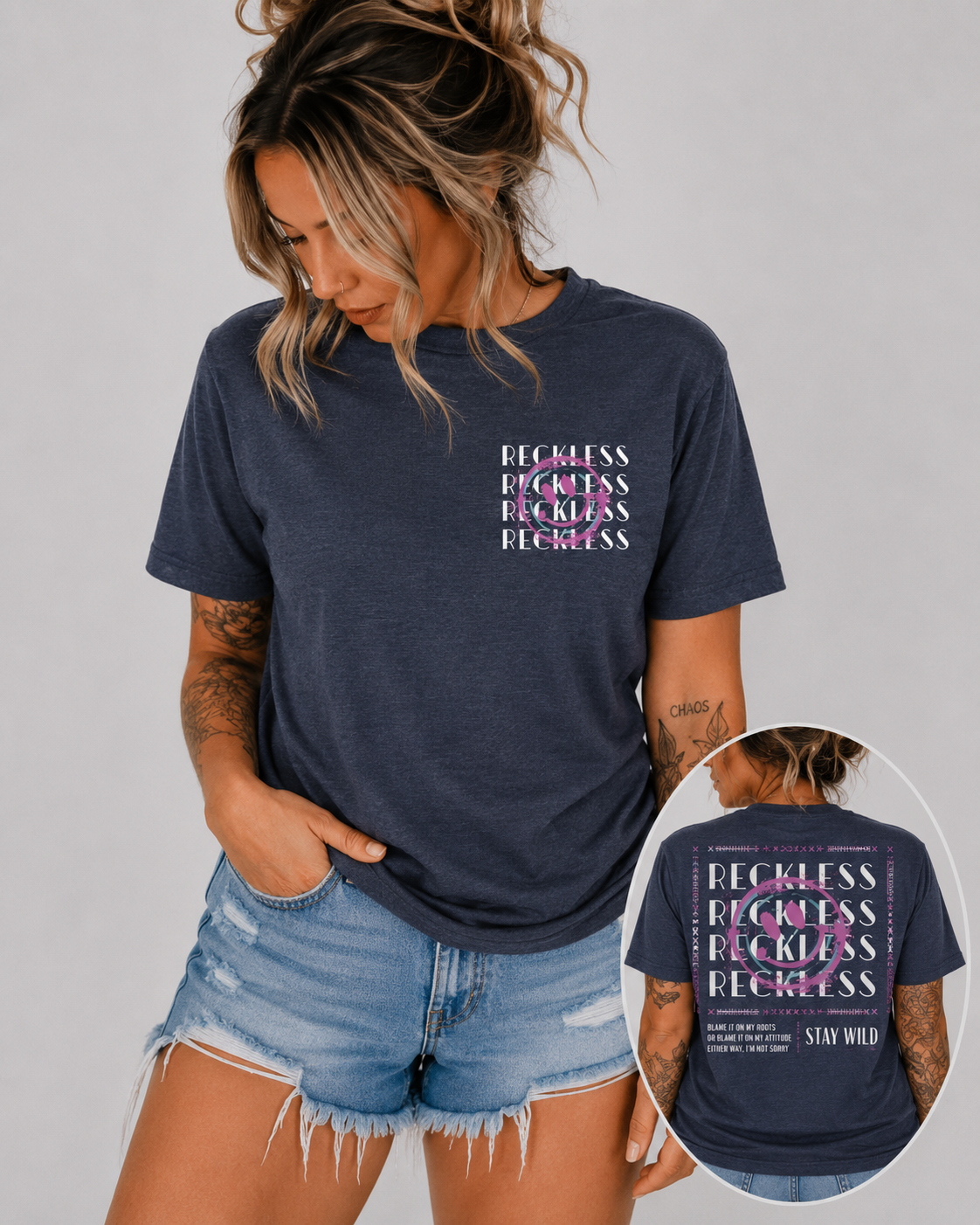 Reckless Graphic Tee — 'Stay Wild' Retro Skate-Inspired T-Shirt