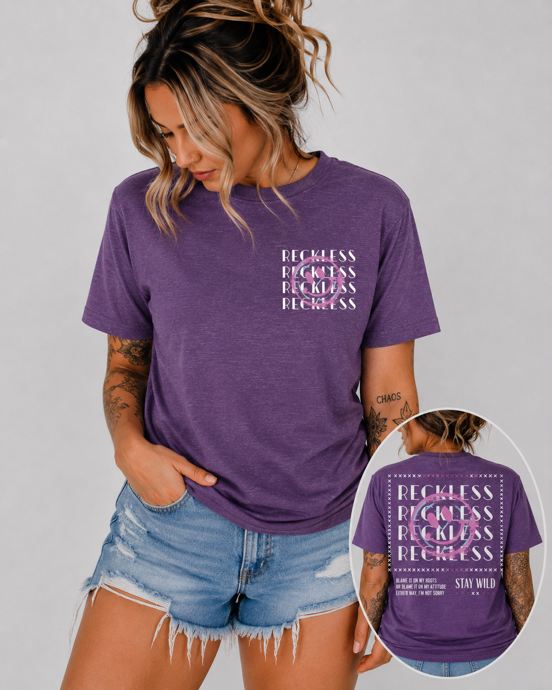 Reckless Graphic Tee — 'Stay Wild' Retro Skate-Inspired T-Shirt