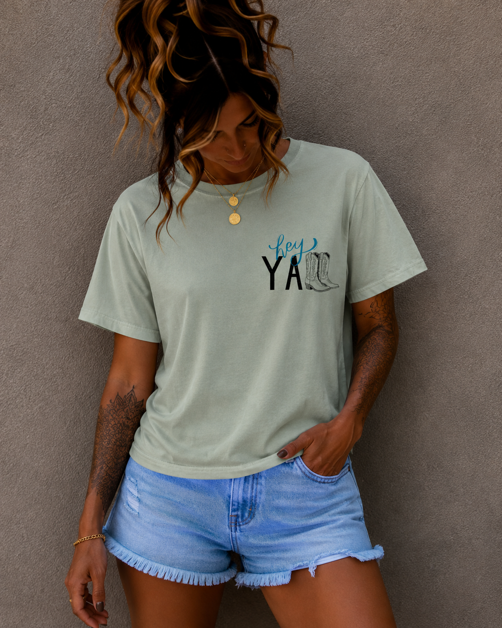 Hey Ya Cowboy Boots T‑Shirt