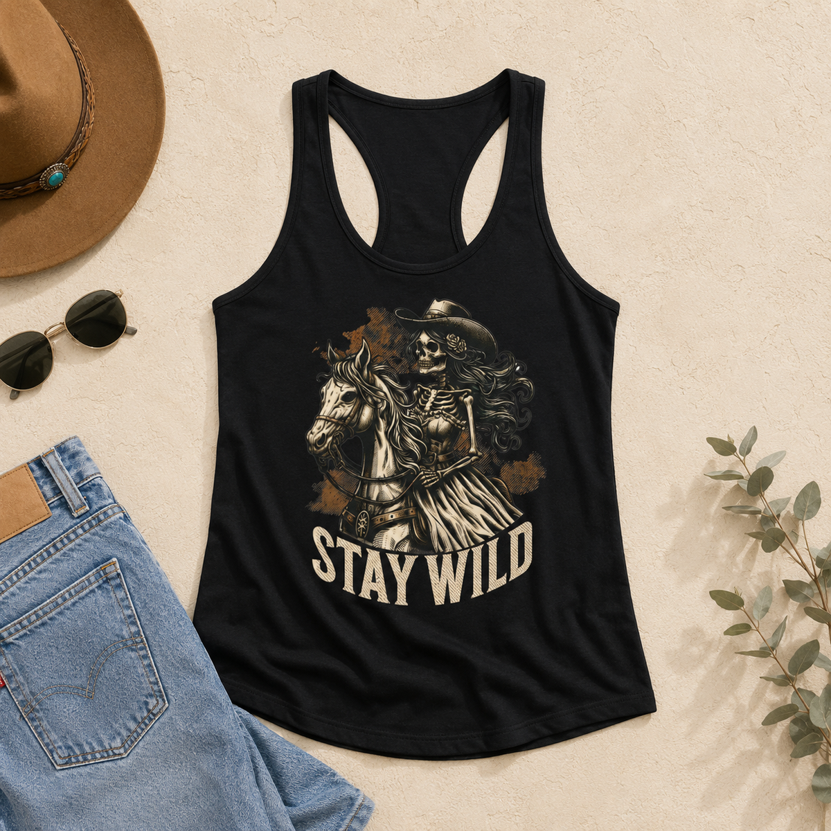 Women's Ideal Racerback Tank - Stay Wild