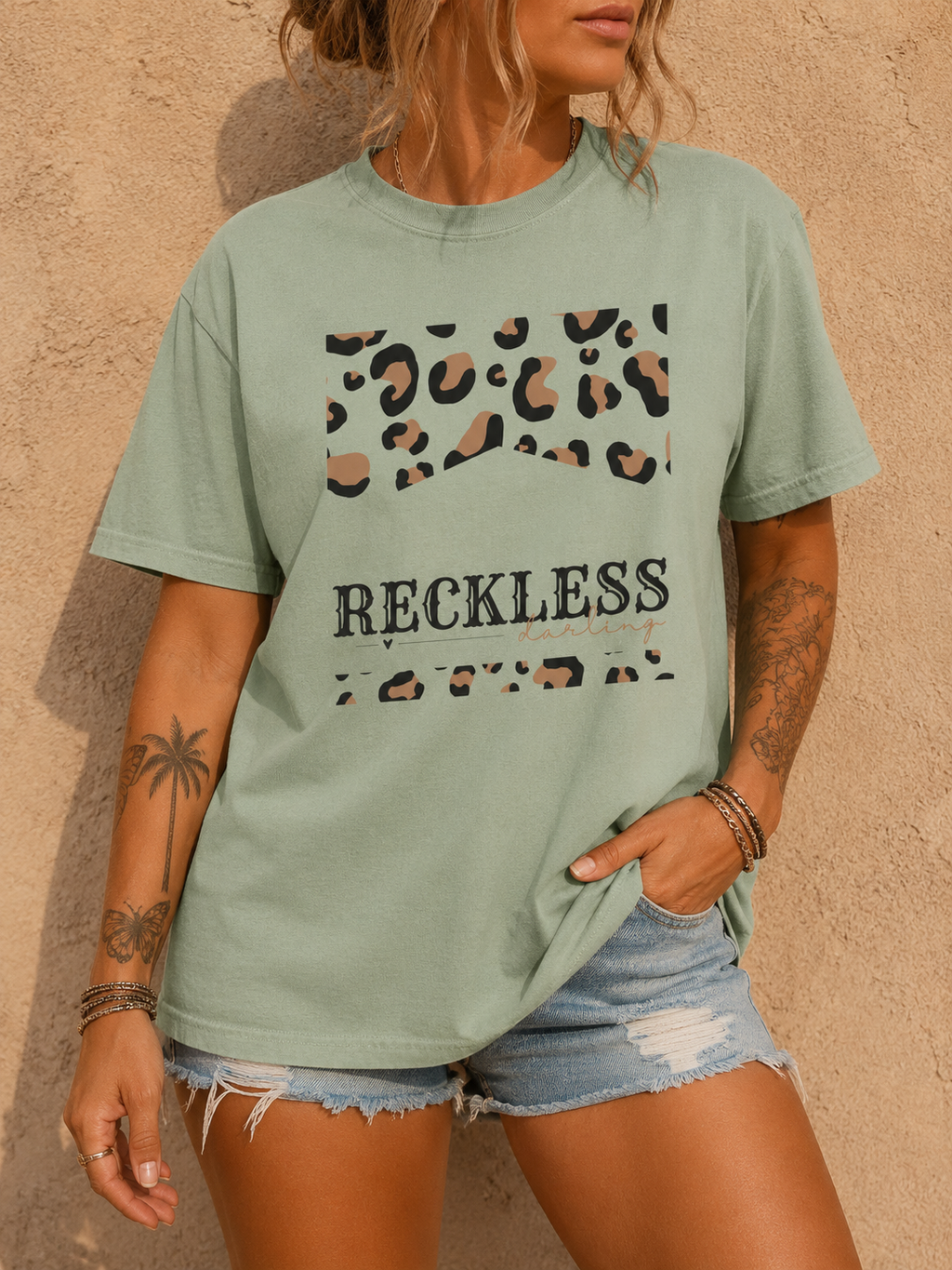 Reckless Darling Leopard Print T-Shirt