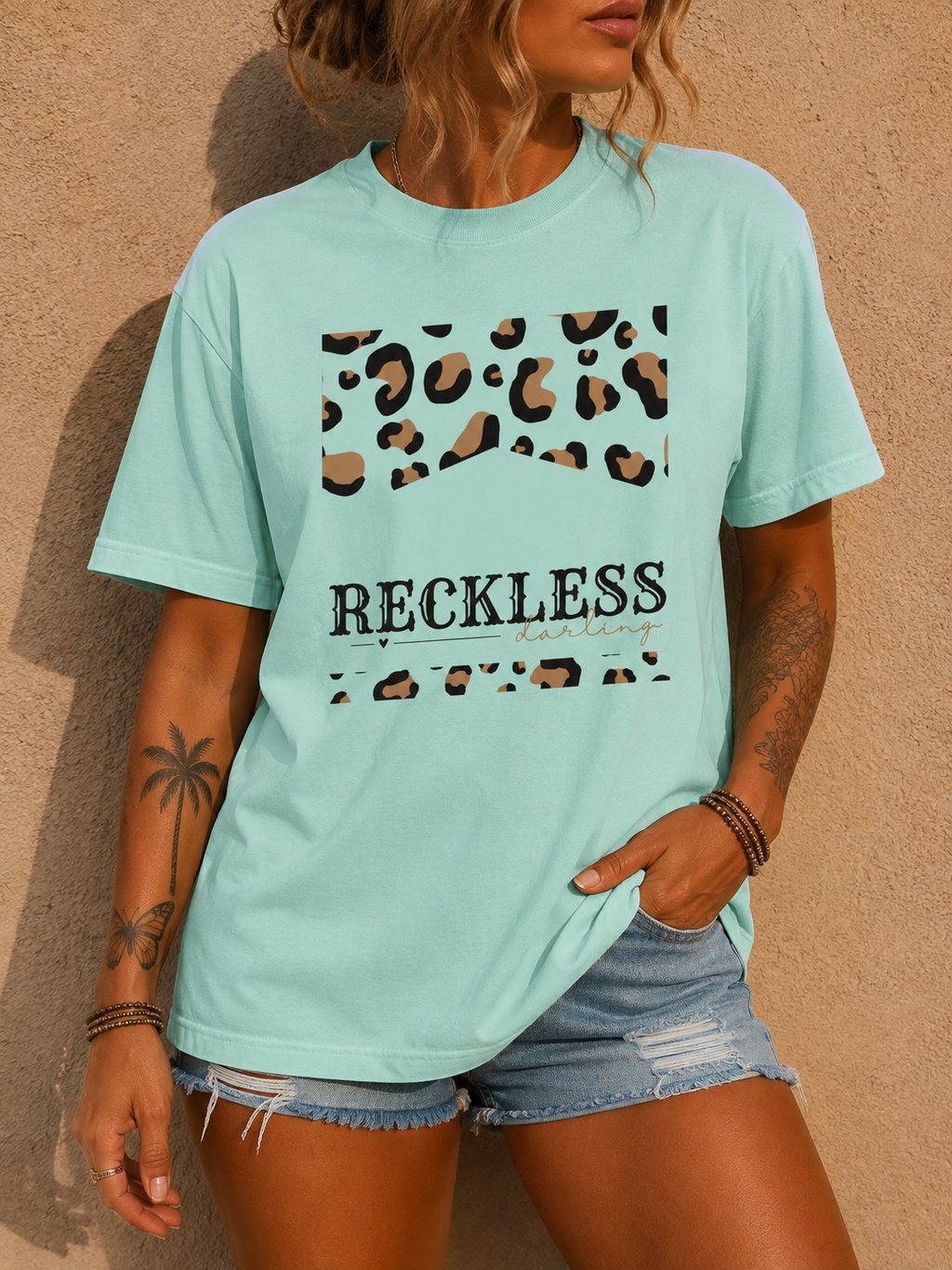 Reckless Darling Leopard Print T-Shirt