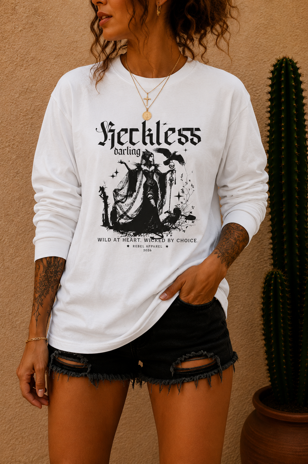 Reckless Darling Gothic Long Sleeve Tee
