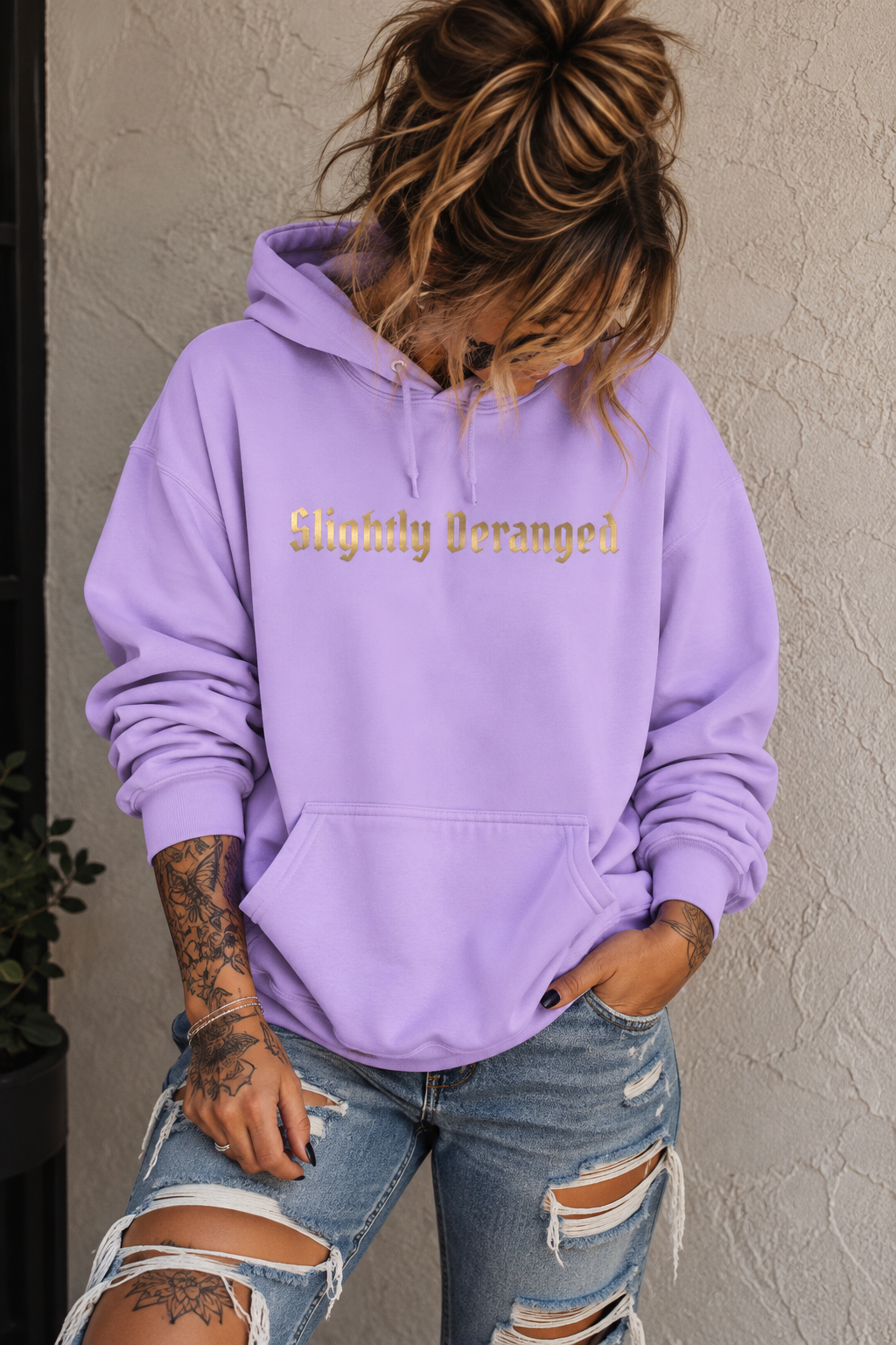 Slightly Deranged Hoodie — Graphic Hooded Sweatshirt