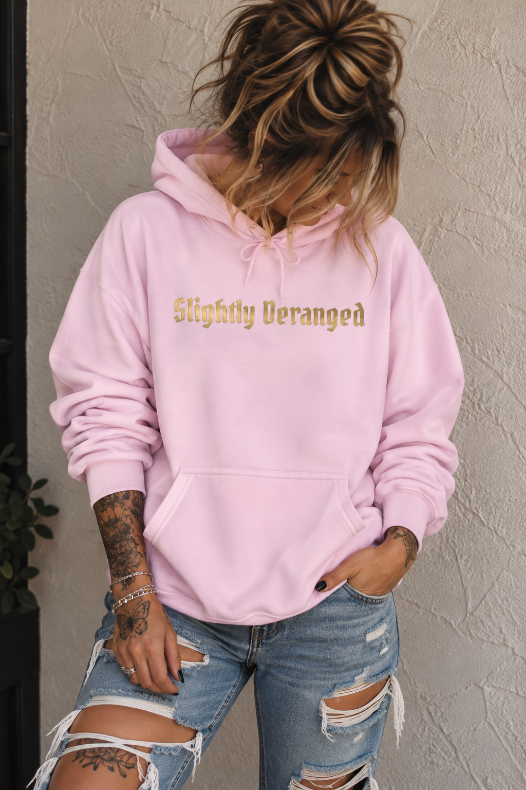 Slightly Deranged Hoodie — Graphic Hooded Sweatshirt