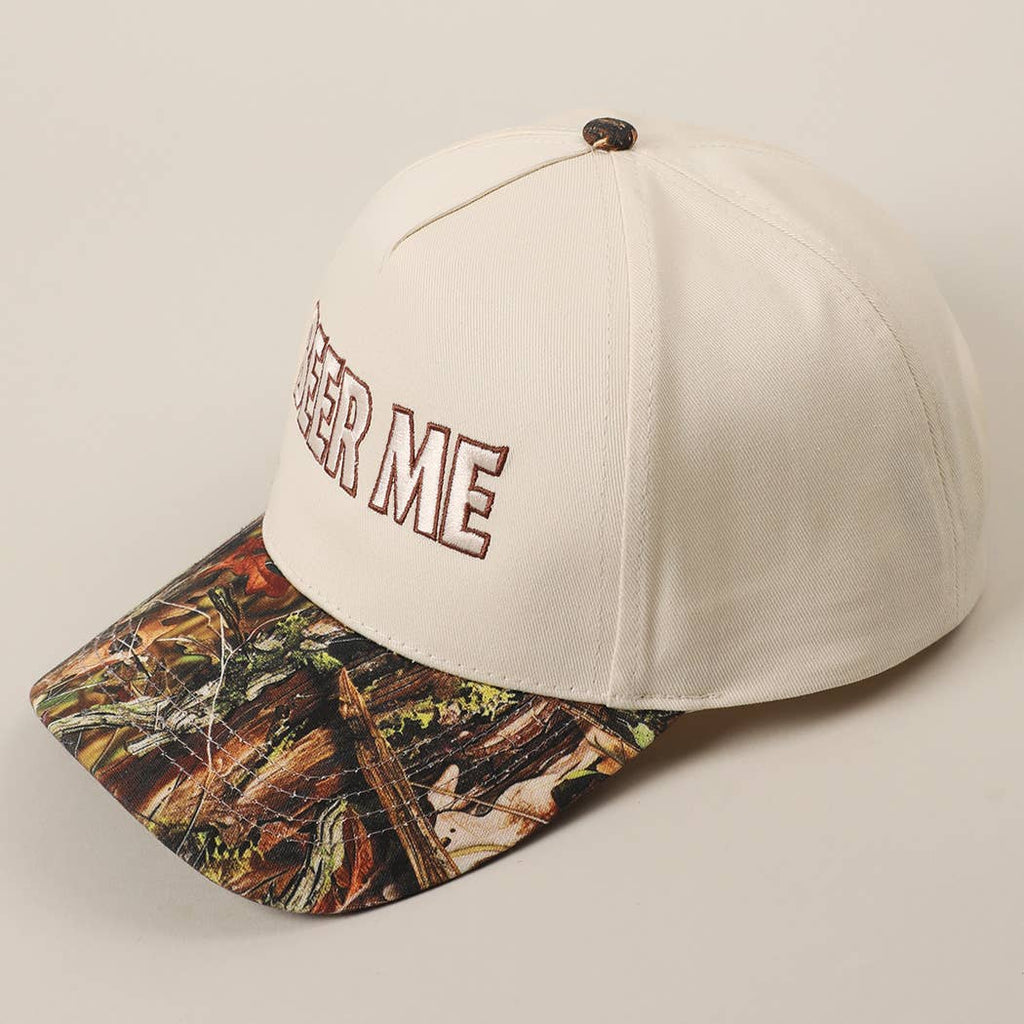 "Beer Me" Embroidered Trucker Hat — Leopard or Camo with Adjustable Strap & Breathable Mesh
