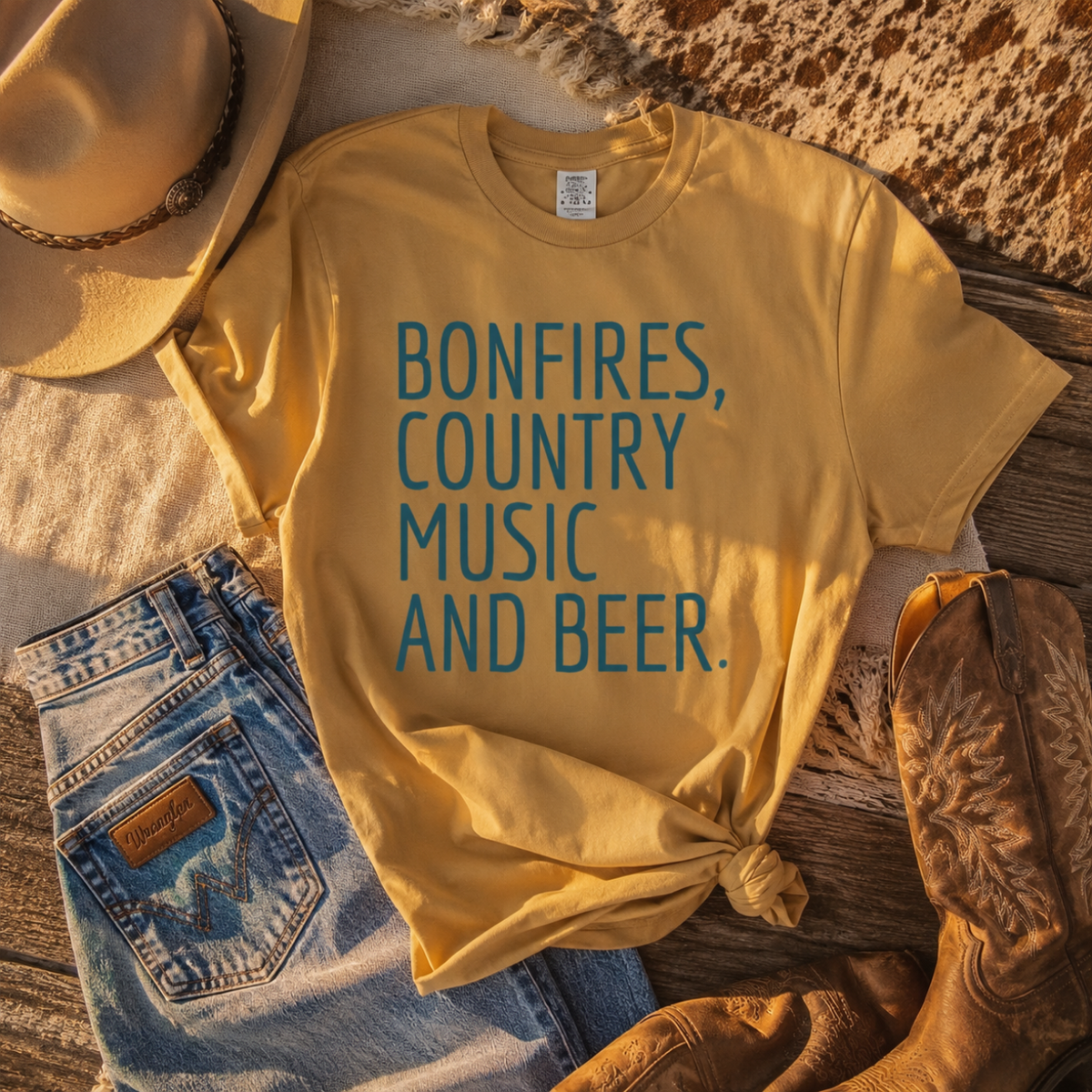 Bonfires, Country Music and Beer T-Shirt