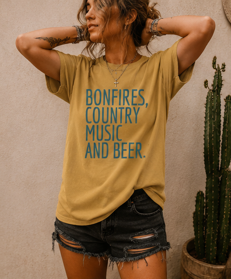 Bonfires, Country Music and Beer T-Shirt