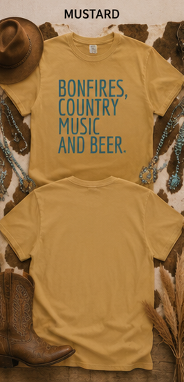 Bonfires, Country Music and Beer T-Shirt
