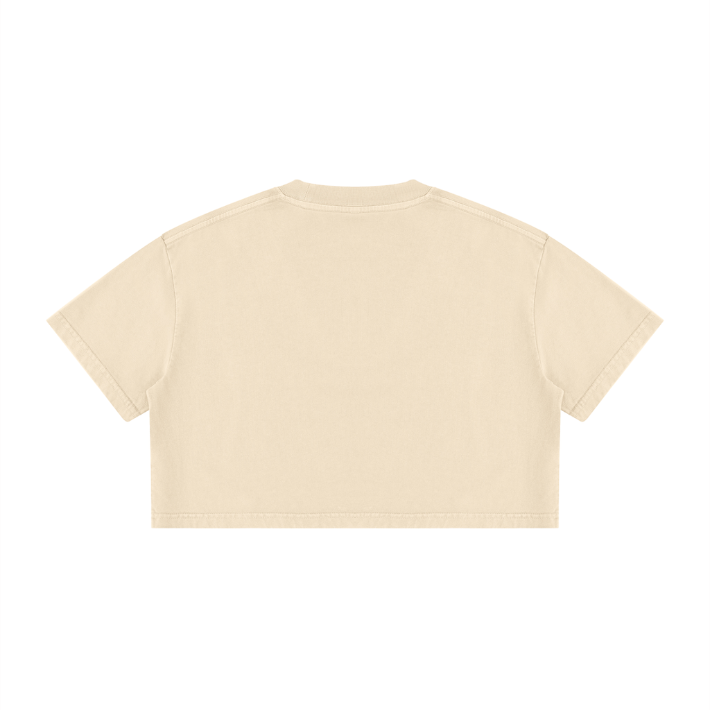 Tattoo's are Trashy Women's Mineral Wash Cotton Crop T-Shirt