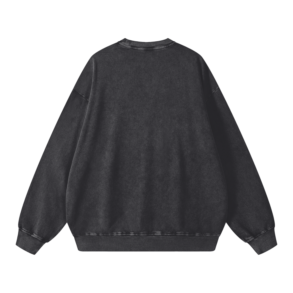 Don't Start Shit Snow Washed Oversized Sweatshirt