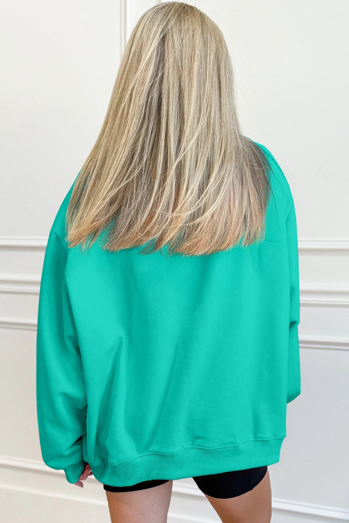 Oversized Blessed Embroidered Sweatshirt — Christian Faith Sweatshirt | Cozy Dopamine Fashion