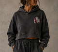 Reckless Darling Mineral Washed Crop Hoodie