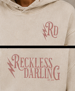 Reckless Darling Mineral Washed Crop Hoodie