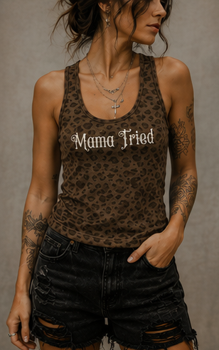 Mama Tried Women’s Leopard print Tank Top